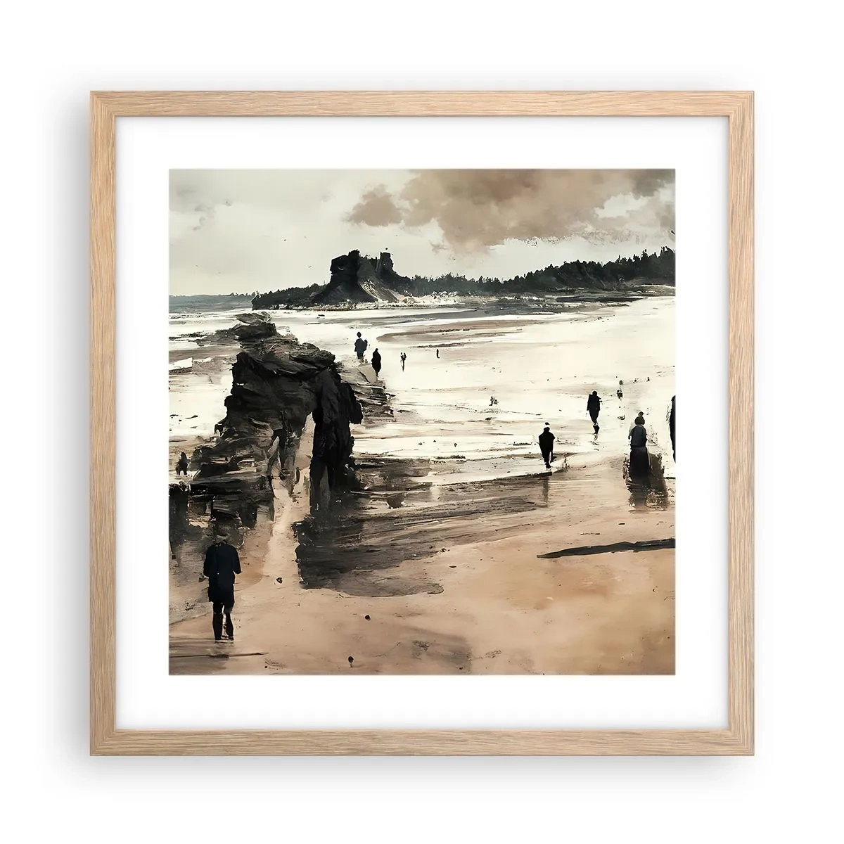 Pôster com moldura de carvalho claro - Convocados - 40x40 cm