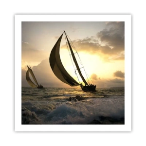 Pôster - Com o vento e contra o vento - 60x60 cm