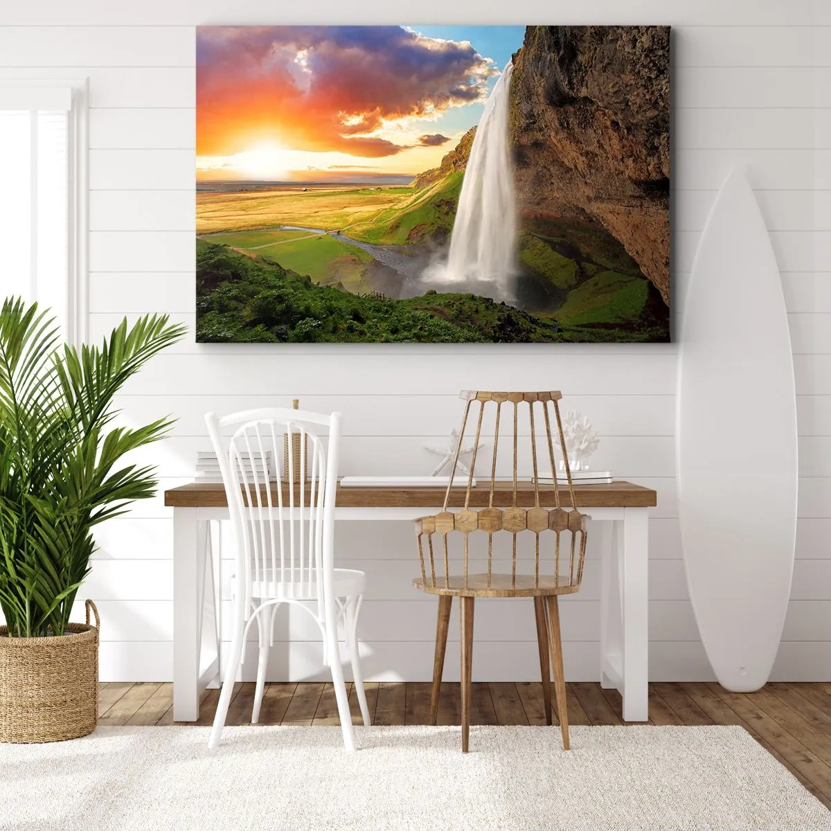 Quadro em tela - A plenitude do Verão islandês - 120x80 cm