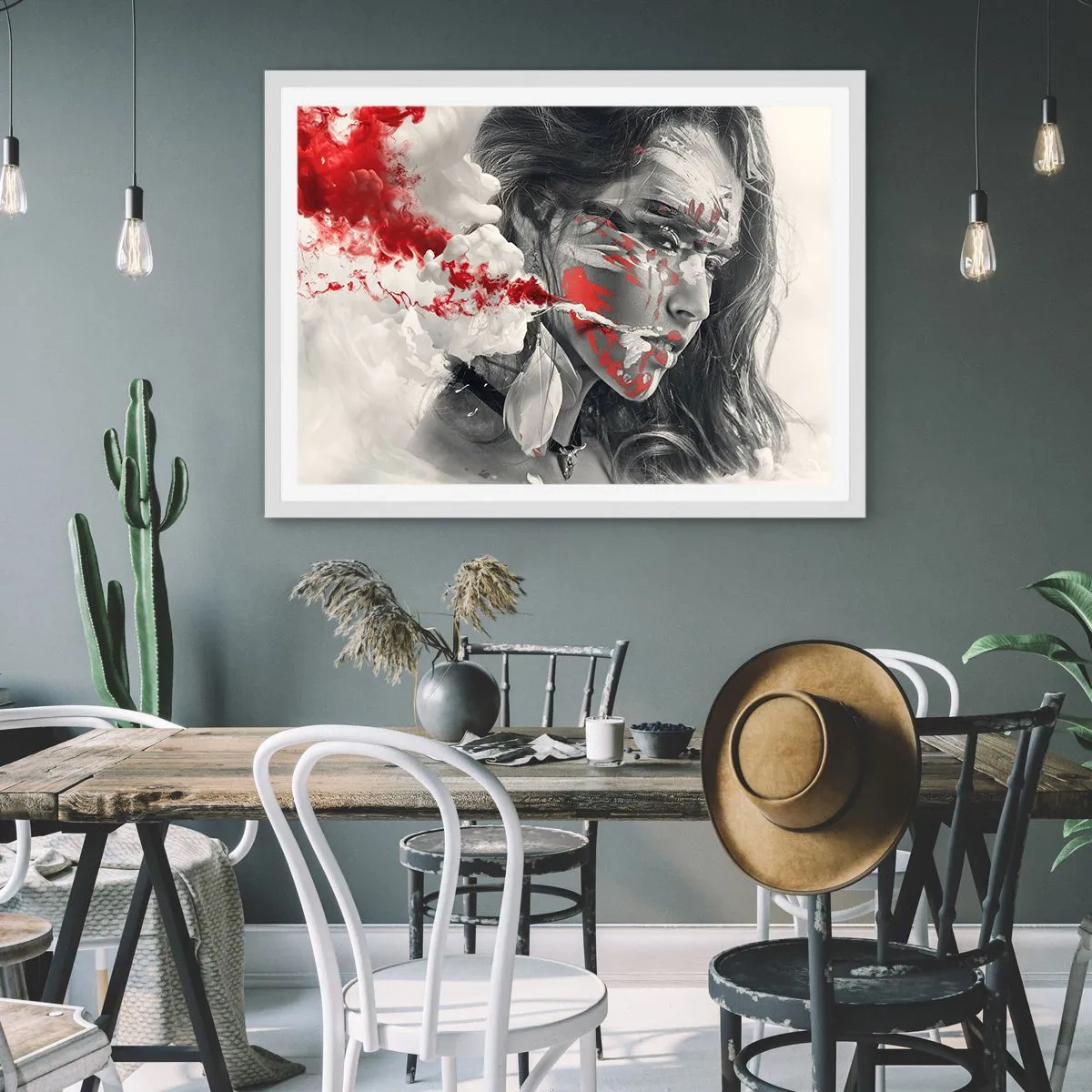 Pôster em moldura branca - Nos fumos do absurdo - 100x70 cm