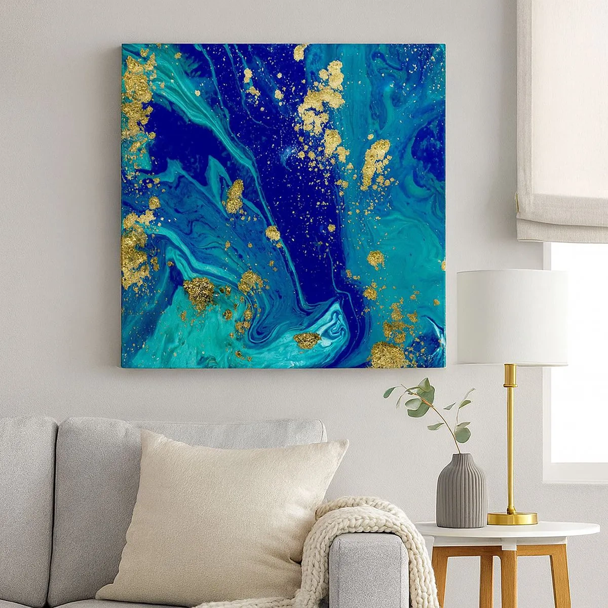 Quadro em tela - Flocos de sol  - 30x30 cm