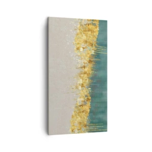 Quadro em tela - A fronteira dourada - 45x80 cm