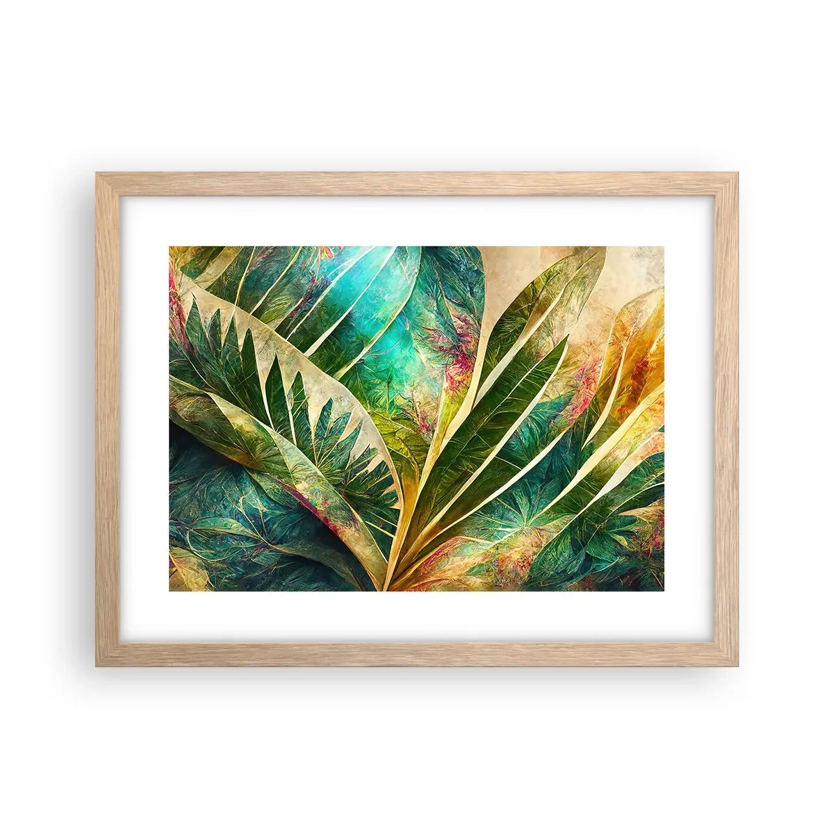 Pôster com moldura de carvalho claro - As cores dos trópicos - 40x30 cm