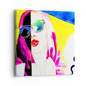 Quadro em tela - Eu não sou branca e não sou preta - 40x40 cm
