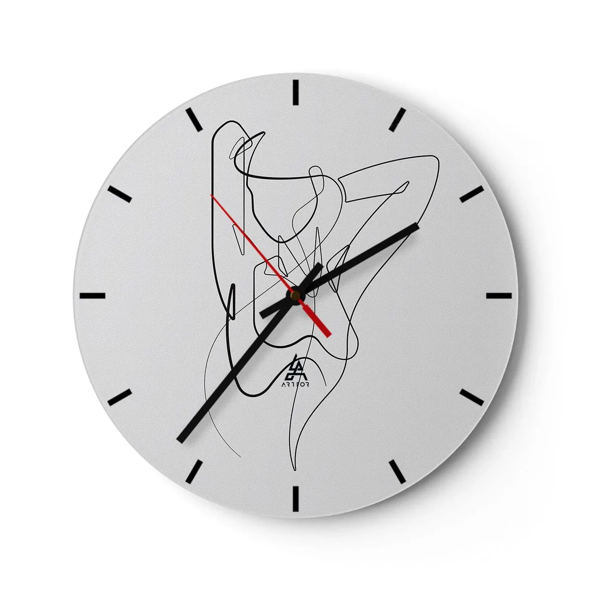 Relógio de parede - Relógio em vidro - Silhueta feminina abstrata em uma linha minimalista - 30x30cm - Que tipo de pessoa é realmente... - Decoração de parede moderna para a sala de estar, cozinha e quarto ARTTOR