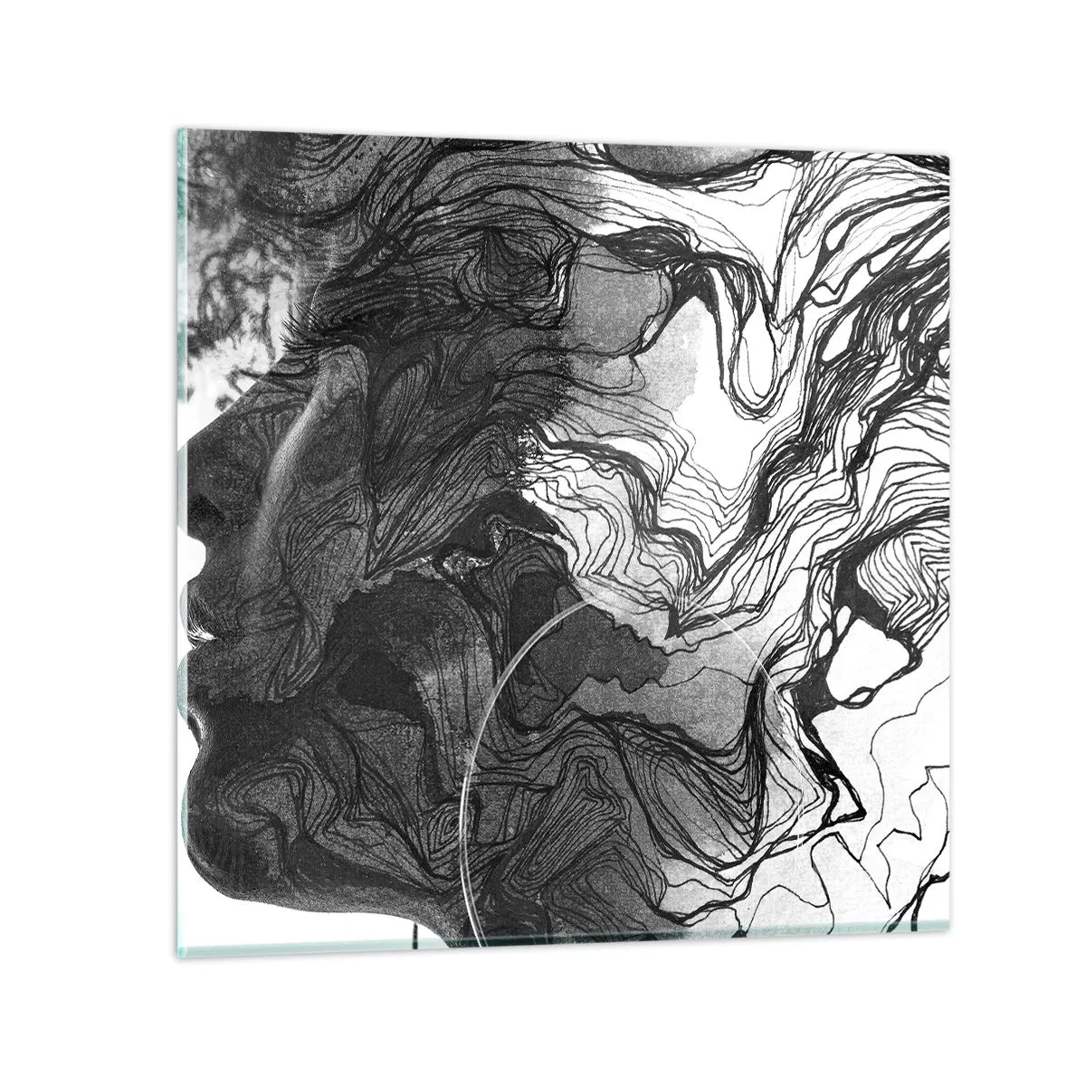 Quadro em vidro - Entrelaçados em sonhos - 70x70 cm