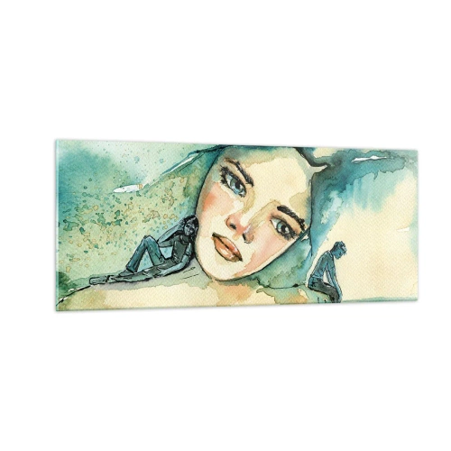 Quadro em vidro - Am I blue? - 100x40 cm