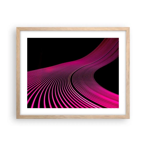 Pôster com moldura de carvalho claro - Avenida da luz - 50x40 cm