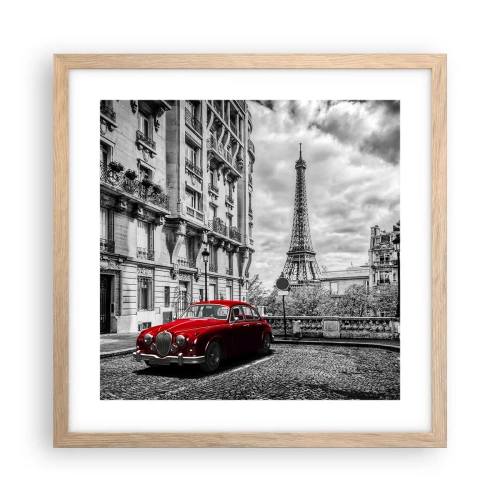 Pôster com moldura de carvalho claro - Predador na cidade - 40x40 cm