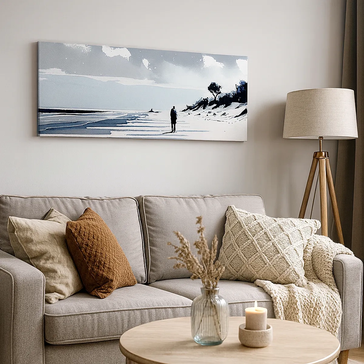 Quadro em tela - Sozinho - 30x30 cm