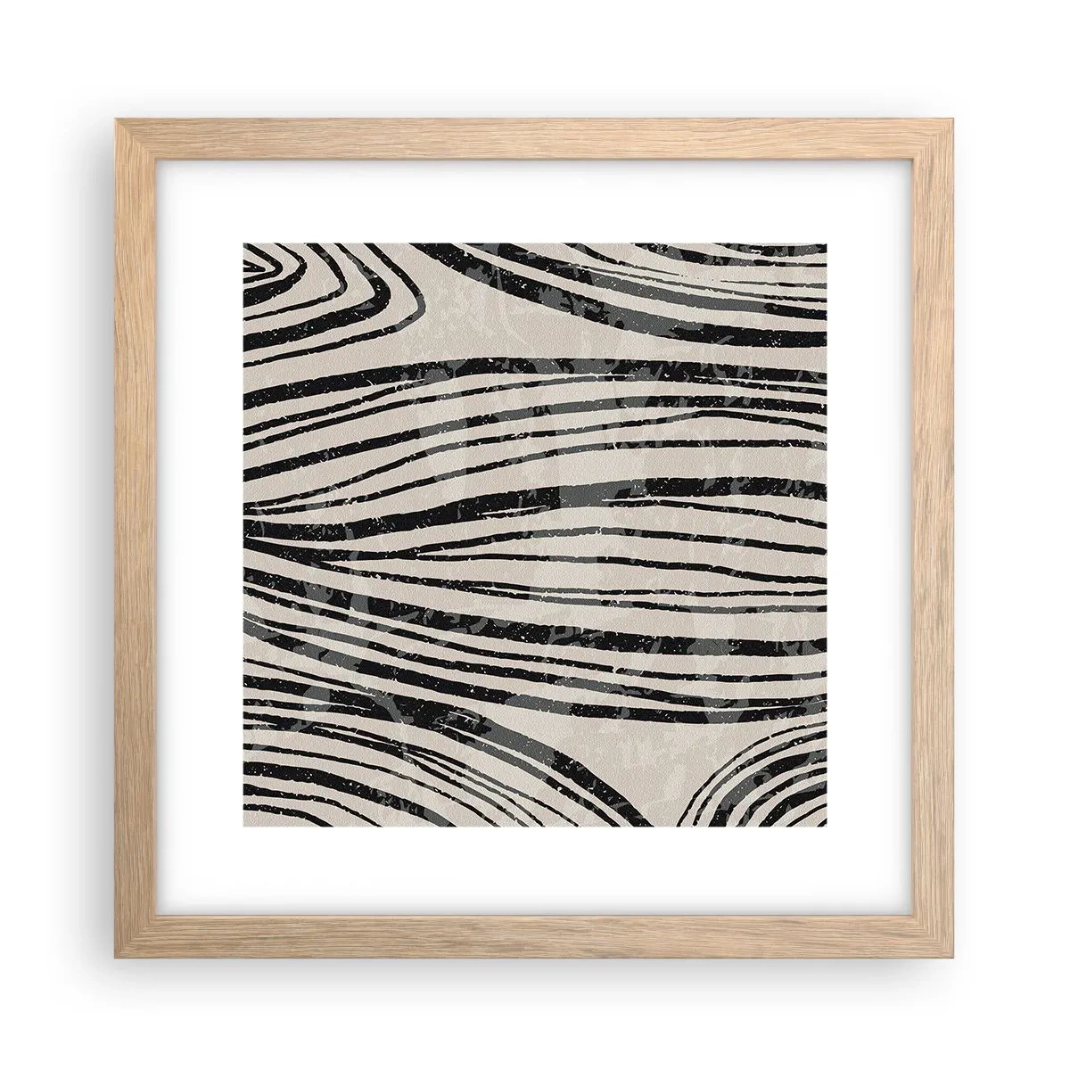 Pôster com moldura de carvalho claro - Piscina em linha - 30x30 cm