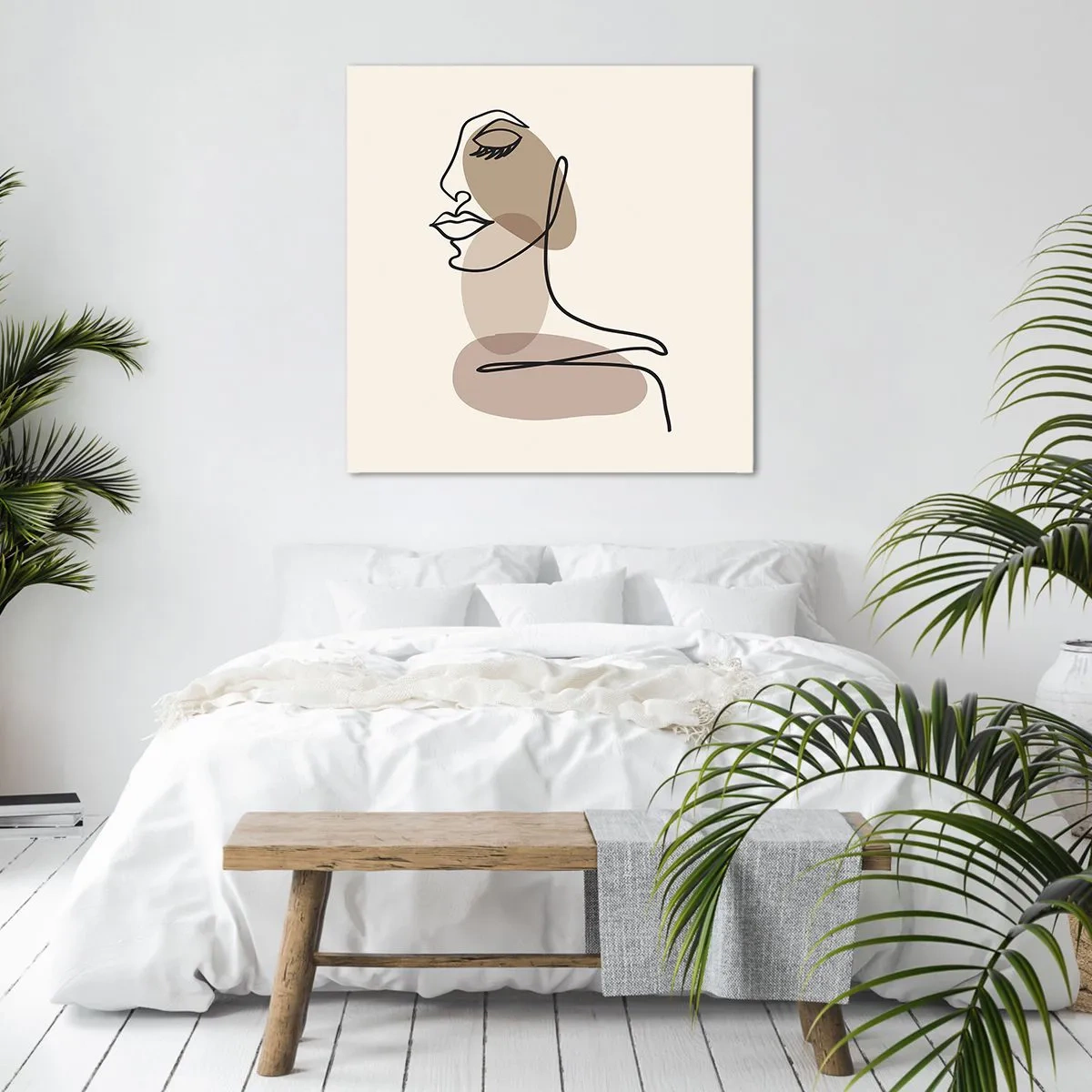 Quadro em tela - Uma certa linha de beleza - 30x30 cm