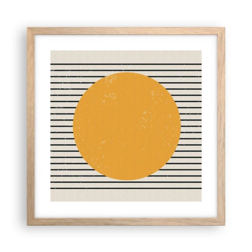 Pôster com moldura de carvalho claro - O poder da simplicidade - 40x40 cm