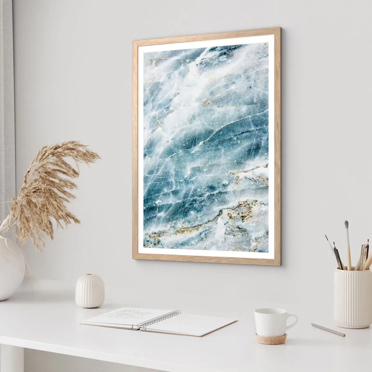 Pôster com moldura de carvalho claro - O mundo do Gelo - 61x91 cm