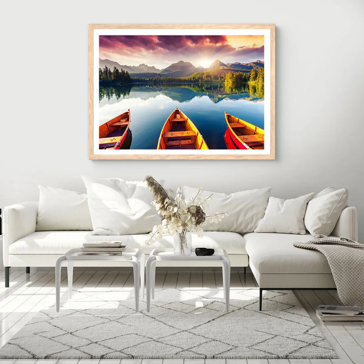 Pôster com moldura de carvalho claro - Nada contra a natureza - 91x61 cm