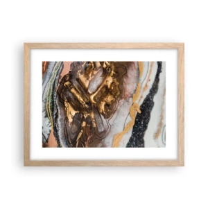 Pôster com moldura de carvalho claro - O elemento terra - 40x30 cm
