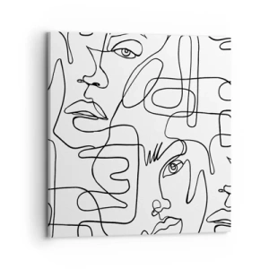 Quadro em tela - Em emoções emaranhadas - 70x70 cm