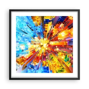 Pôster com moldura preta - In medias res - 50x50 cm