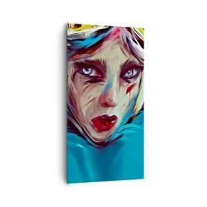 Quadro em tela - A guerreira das estradas - 65x120 cm