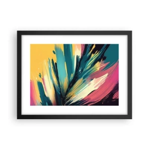 Pôster com moldura preta - Composição – uma explosão de alegria - 40x30 cm