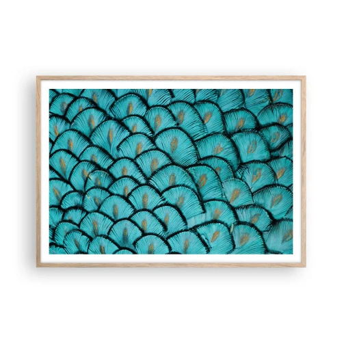Pôster com moldura de carvalho claro - A grande gala de penas - 100x70 cm
