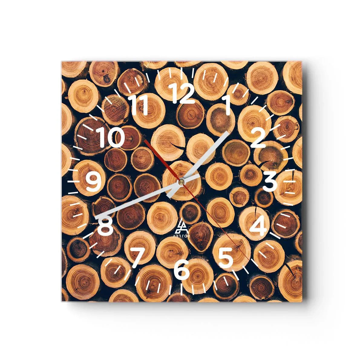 Relógio de parede - Relógio em vidro - Que idade pareço ter? - 40x40 cm