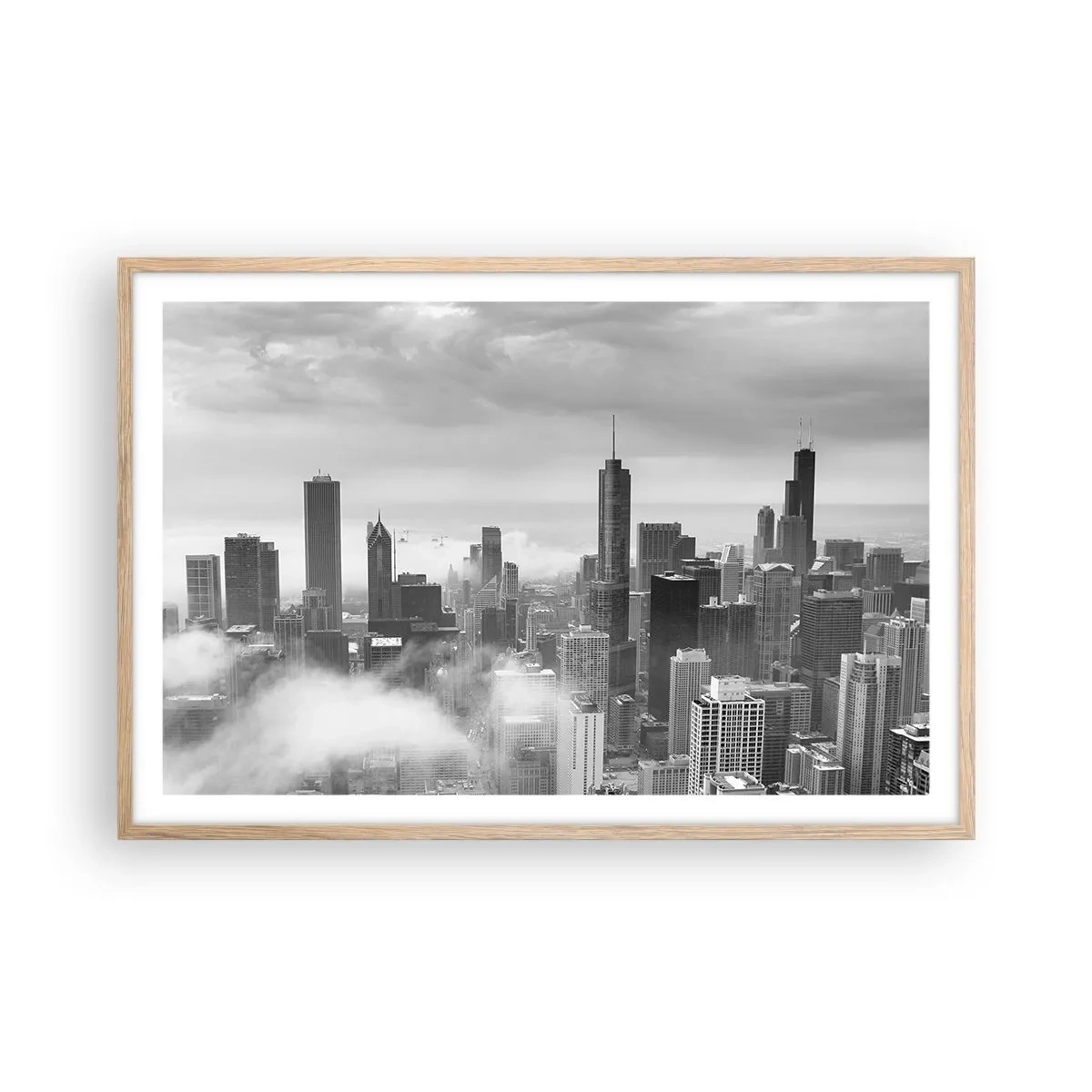 Pôster com moldura de carvalho claro - Paisagem americana - 91x61 cm