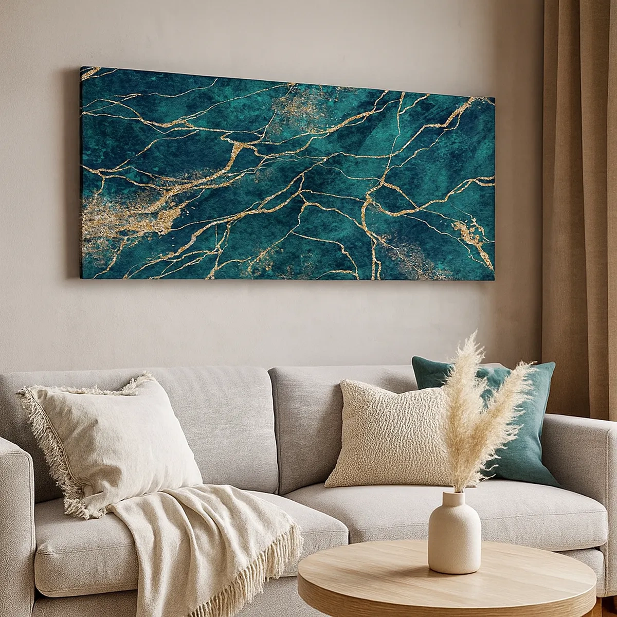 Quadro em tela - Veia dourada - 30x30 cm