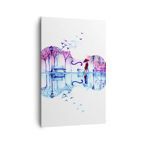 Quadro em tela - Trago-vos cânticos de chuva - 80x120 cm