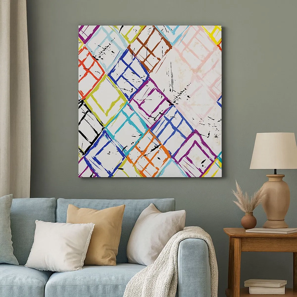 Quadro em tela - Quartos para alugar - 30x30 cm