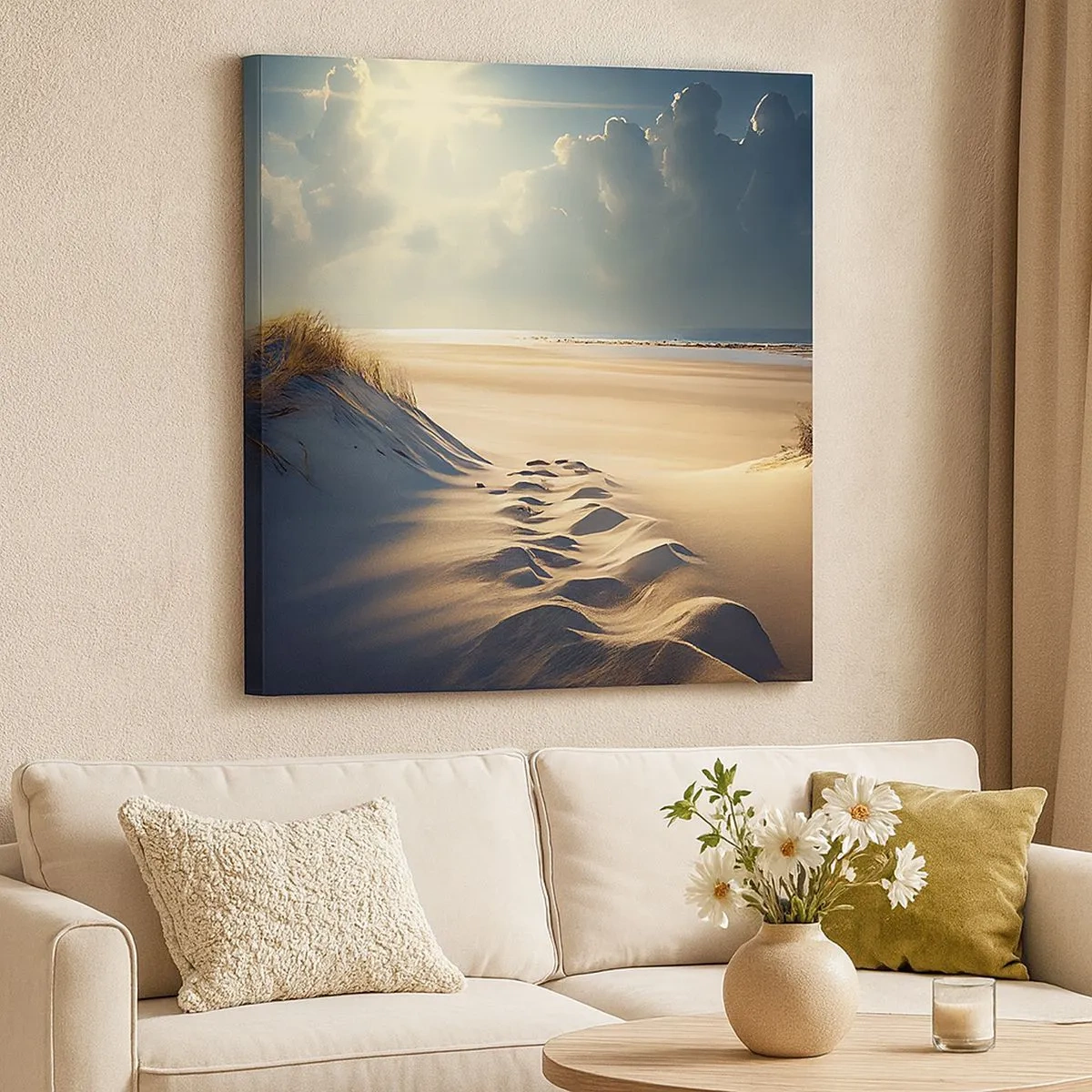 Quadro em tela - Uma paisagem relaxante - 30x30 cm