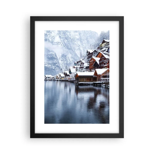 Pôster com moldura preta - Na decoração de inverno - 30x40 cm