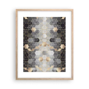 Pôster com moldura de carvalho claro - Composição do diamante - 40x50 cm