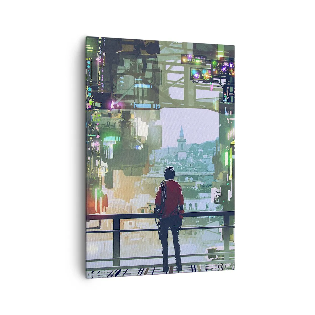 Quadro em tela - Dois mundos - 70x100 cm