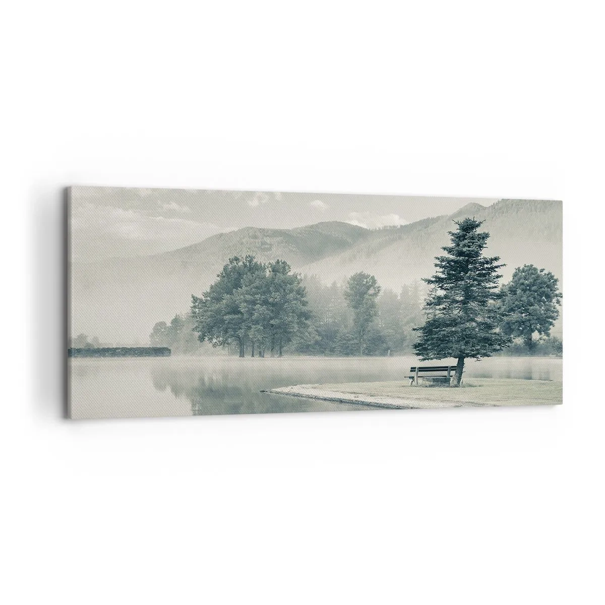 Quadro em tela - O lago ainda está a dormir - 120x50 cm