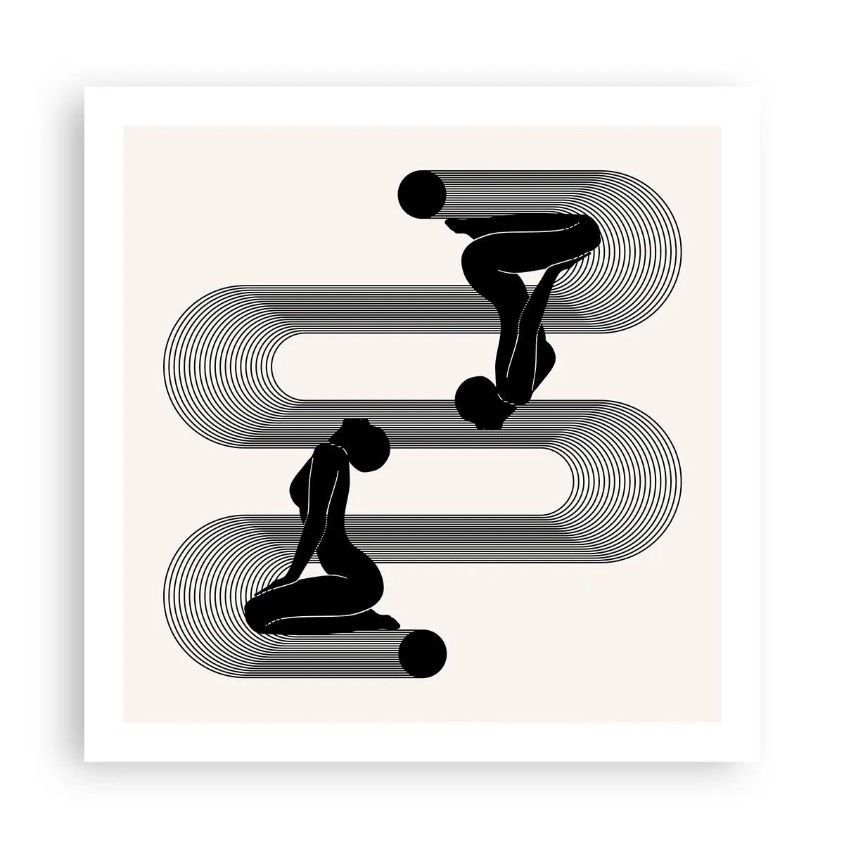 Pôster - Simetria sensual - 60x60 cm