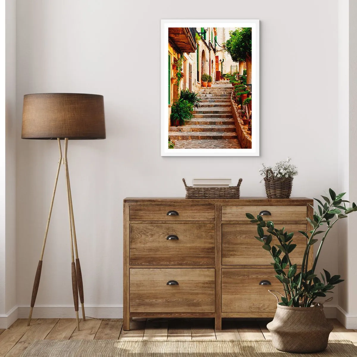 Pôster em moldura branca - O encanto das férias espanholas - 30x40 cm
