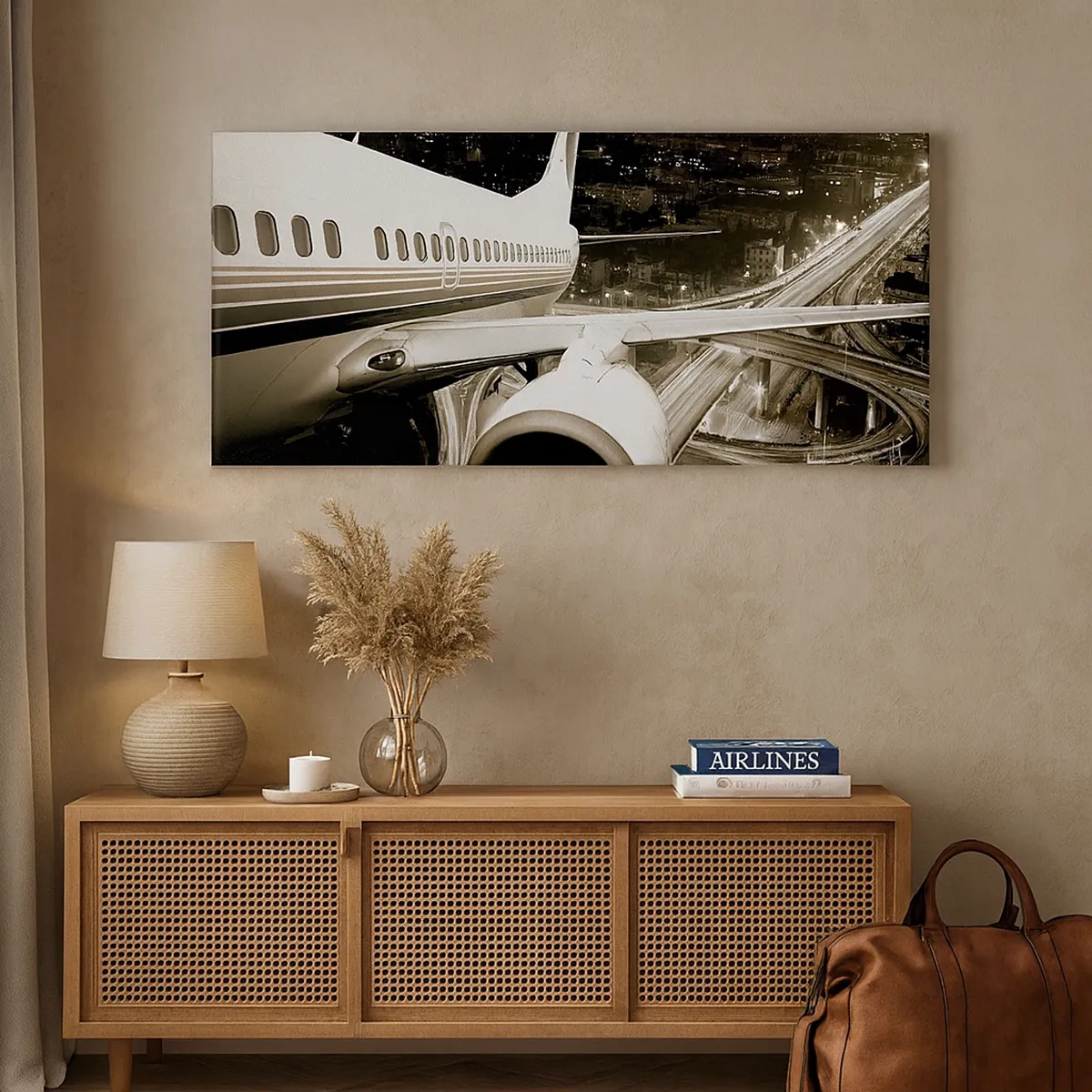 Quadro em tela - Voar para a noite - 30x30 cm