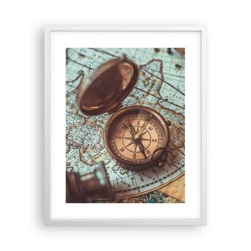 Pôster em moldura branca - Para o aventureiro - 40x50 cm