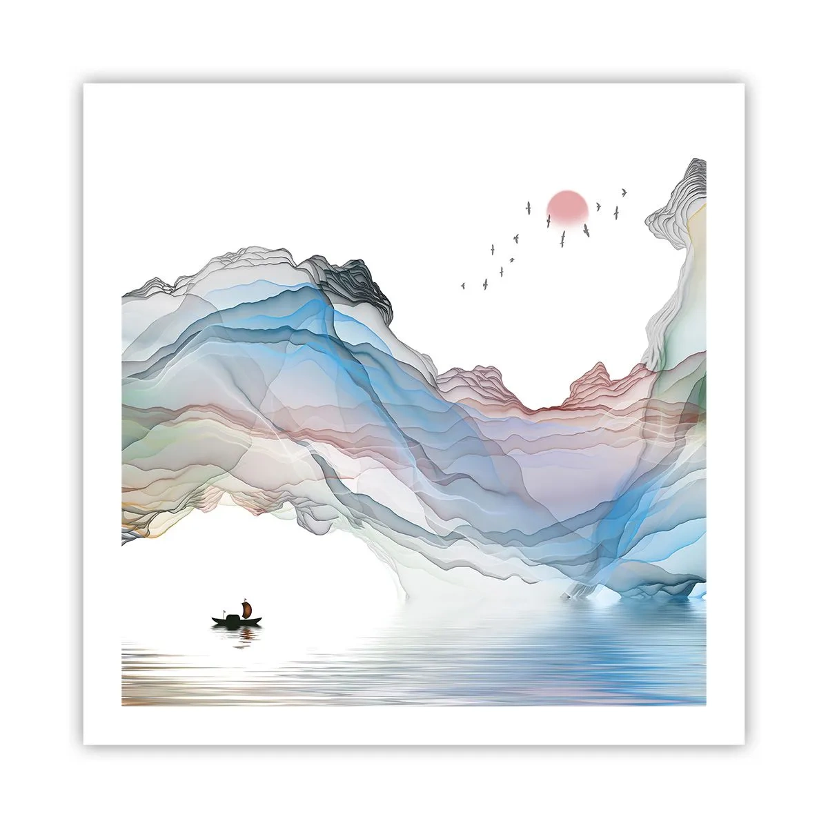 Pôster - Em direção às montanhas de cristal - 60x60 cm