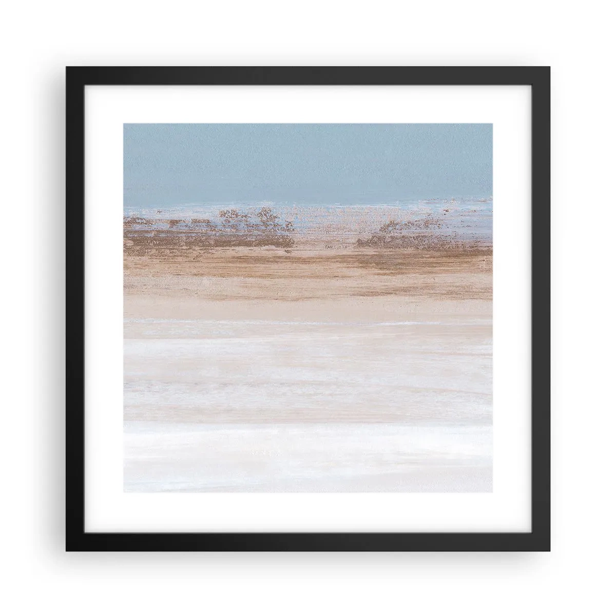 Pôster com moldura preta - Paisagem ambígua - 40x40 cm