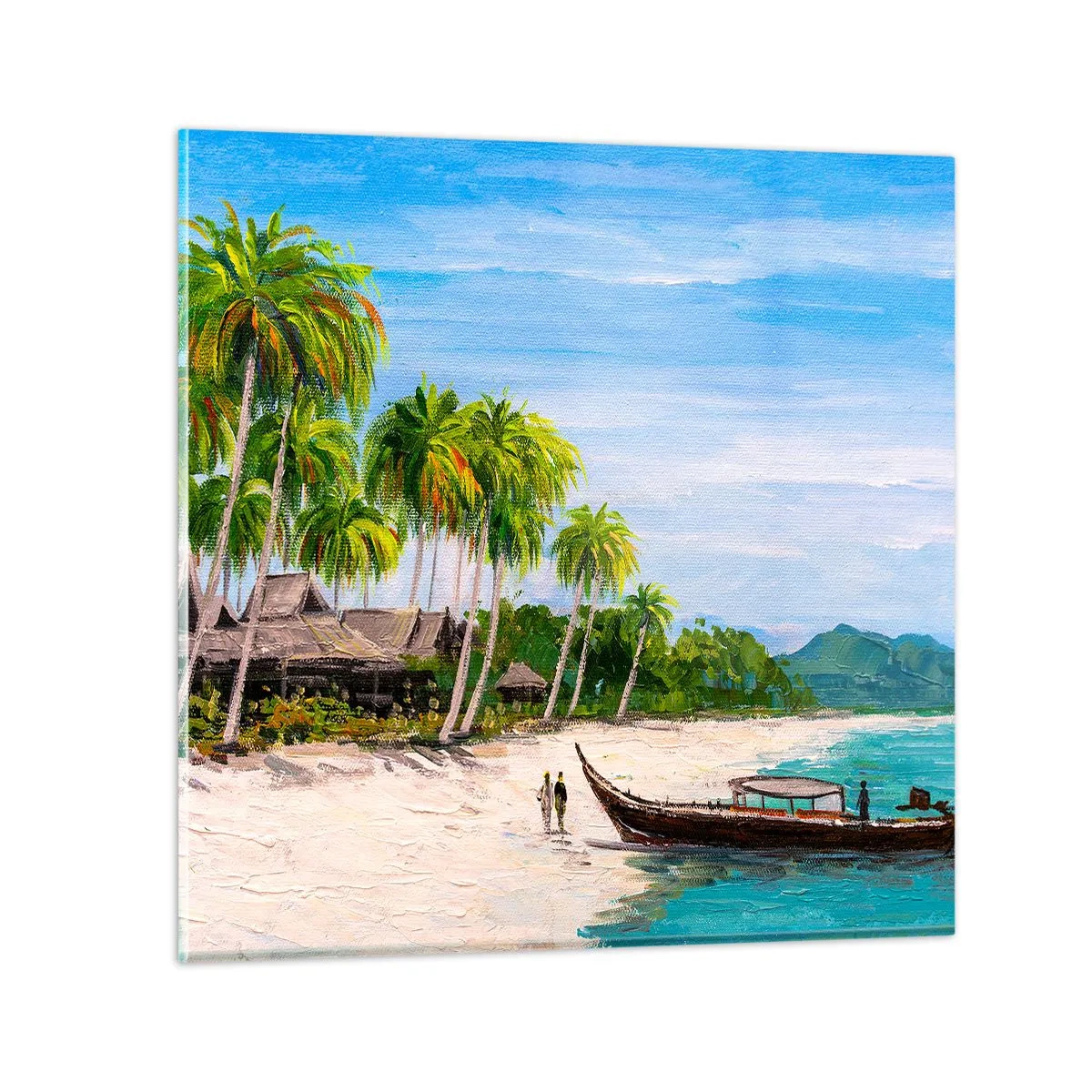 Quadro em vidro - Um sonho exótico - 40x40 cm