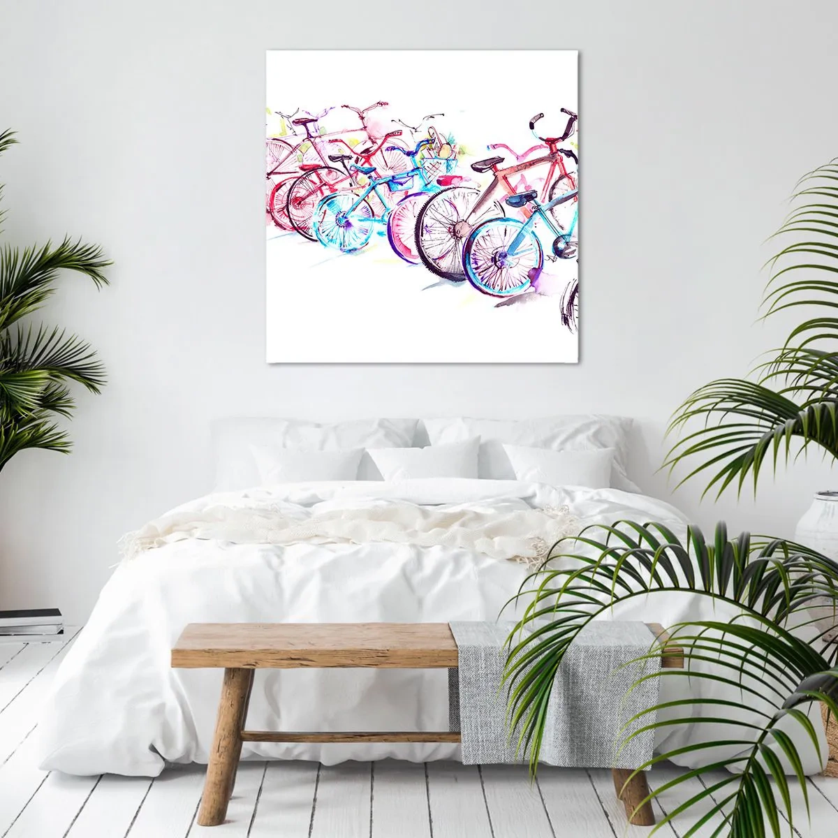 Quadro em tela - Reunião do Clube Antimoto  - 50x50 cm