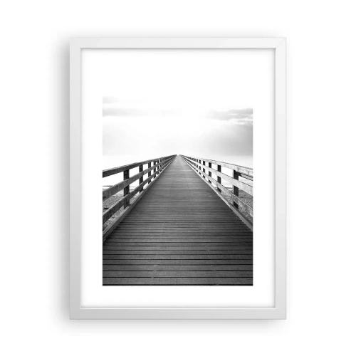 Pôster em moldura branca - Para longe... - 30x40 cm
