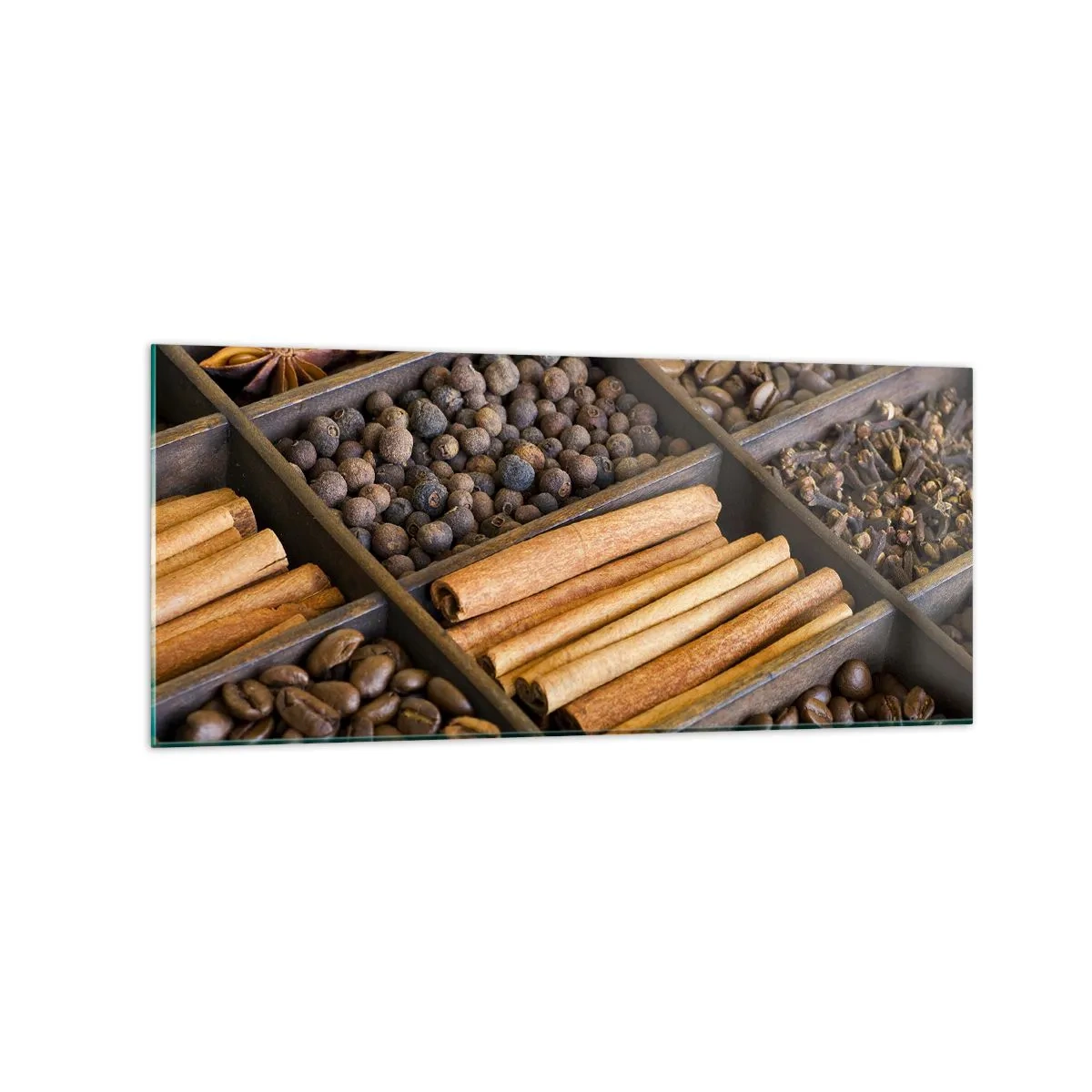 Quadro em vidro - Um tesouro de aromas - 120x50 cm