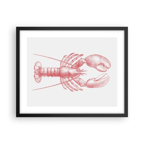 Pôster com moldura preta - Uma lagosta digna de Homero - 50x40 cm