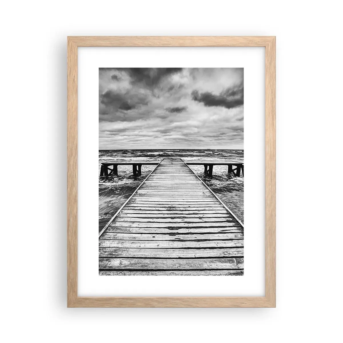 Pôster com moldura de carvalho claro - Estou à espera do vento, que vai dispersar... - 30x40 cm