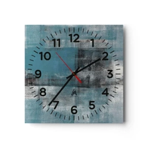Relógio de parede - Relógio em vidro - Água e ar - 30x30 cm