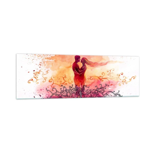 Quadro em vidro - Um coração! Eu não preciso de tão pouco... - 160x50 cm