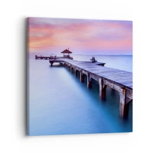 Quadro em tela - Um mar de paz no horizonte - 30x30 cm